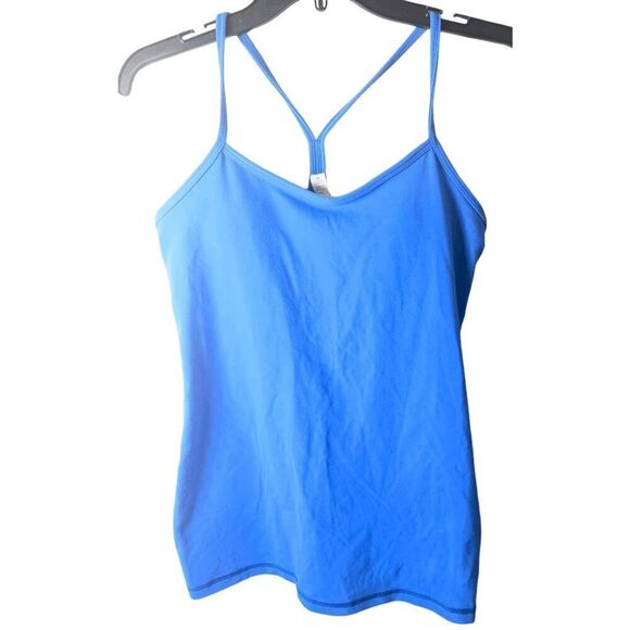 LULULEMON ATHLETICA Power Y Tank In Beaming Blue Size 8 - Picture 3 of 4
